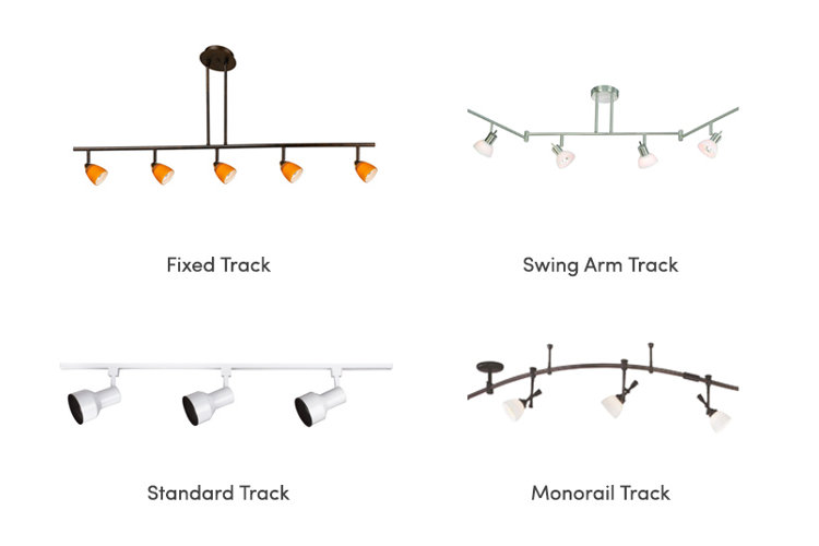 Monorail track deals lighting heads